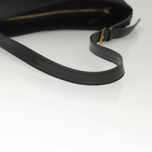 GIVENCHY Shoulder Bag Canvas Black Gold Auth yk19066